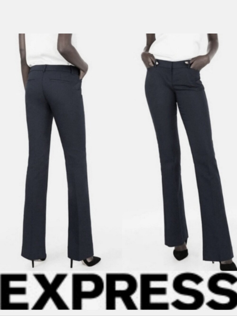 Express Columnist Barely Boot Cut Mid Rise Stretch Work Office Classic Pants NWT